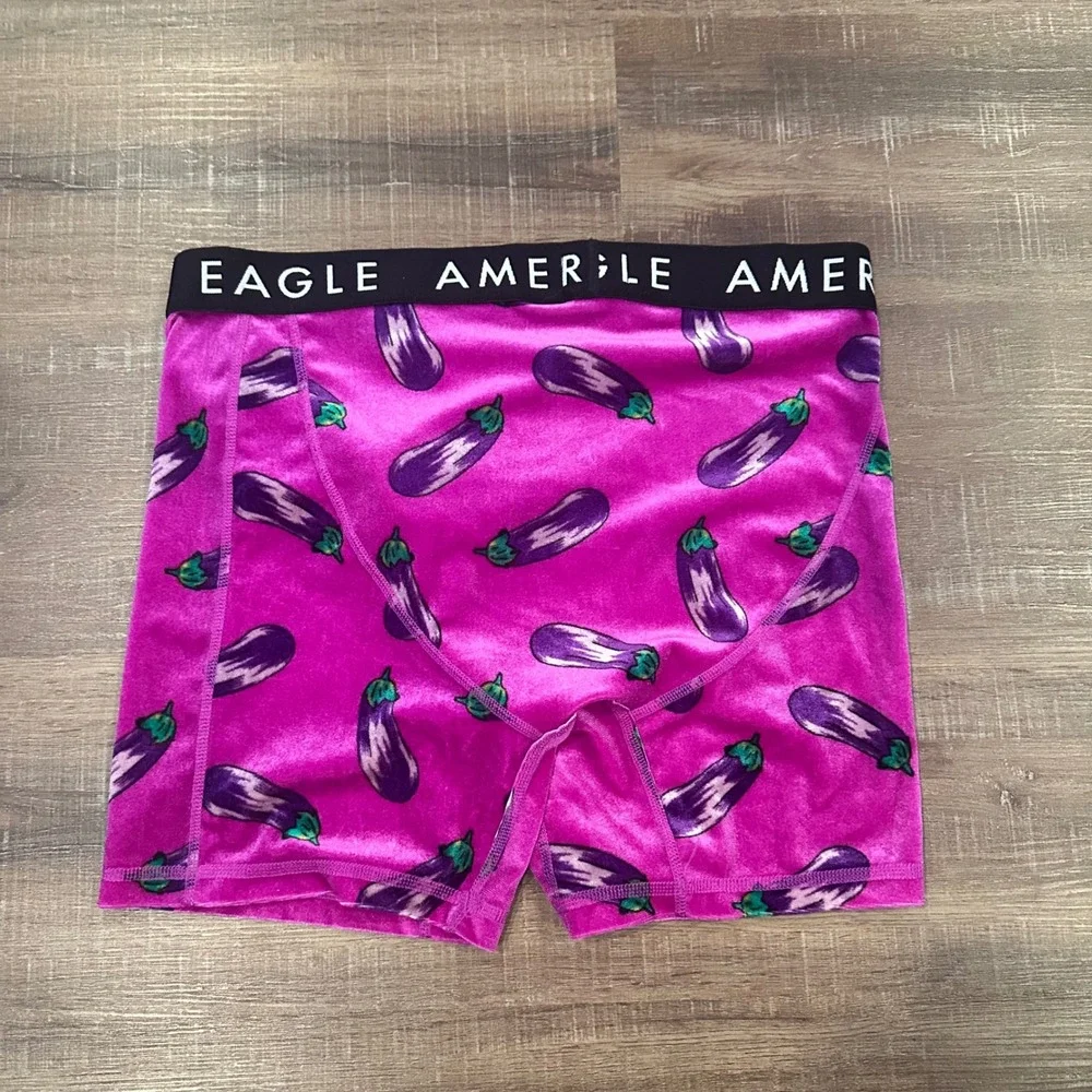 American Eagle Eggplant Costume Velvet Boxer Briefs 6